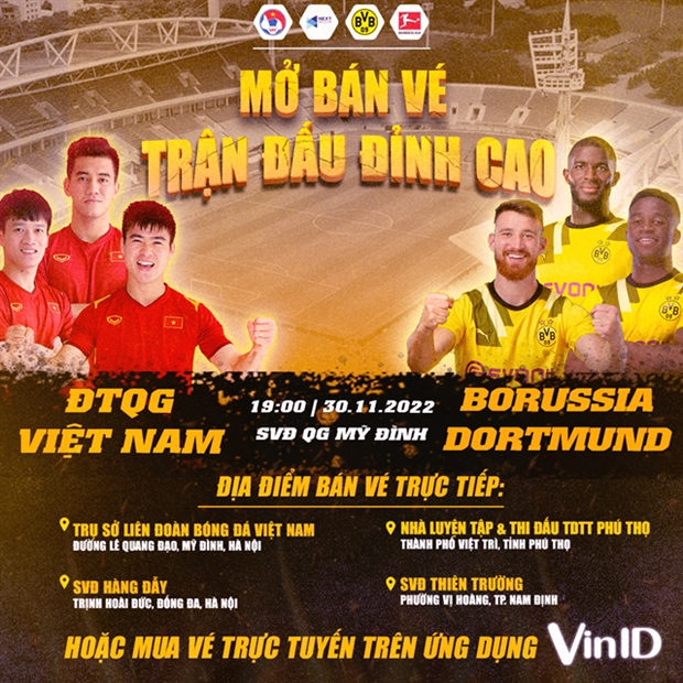 Empiezan a vender boletos para partido de futbol entre Vietnam y club aleman Borussia Dortmund hinh anh 1