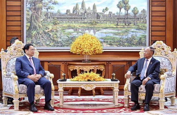 Premier vietnamita sostiene encuentro con presidente de Asamblea Nacional de Camboya hinh anh 1