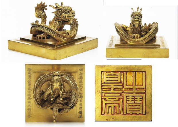 Posponen de nuevo subasta de sello de oro del rey vietnamita Minh Mang hinh anh 1