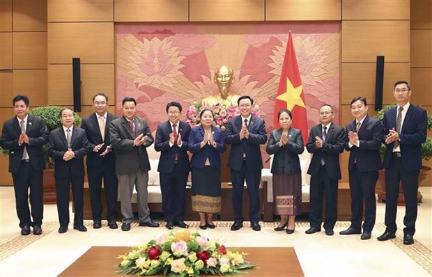 Recibe presidente parlamentario vietnamita a dirigente partidista laosiana hinh anh 2
