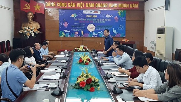 Lanzan en Vietnam concurso de dibujo sobre proteccion de especies acuaticas raras hinh anh 1