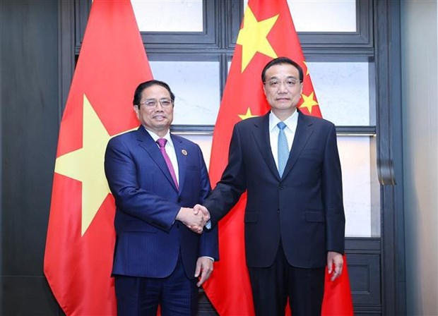 Primer ministro vietnamita se reune con su homologo chino hinh anh 1