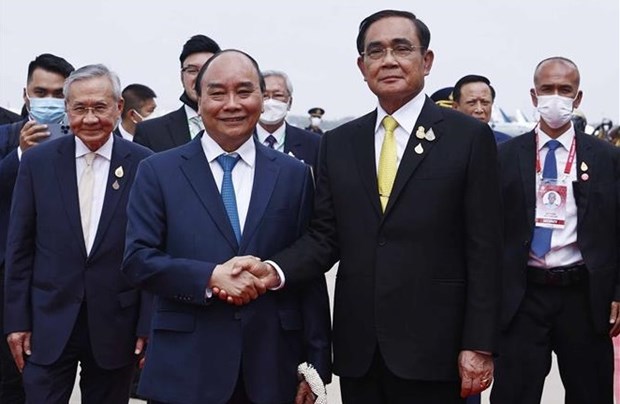 Presidente de Vietnam inicia visita oficial a Tailandia hinh anh 1