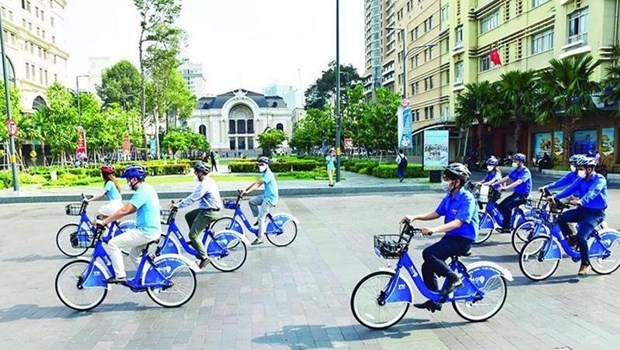 Proponen en Hanoi servicio piloto de bicicletas publicas en seis distritos centrales hinh anh 1