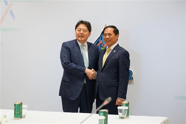 Canciller vietnamita sostiene reuniones bilaterales con homologos de Estados Unidos y Japon hinh anh 2