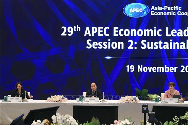 Vietnam participa en segunda sesion de la 29ª Reunion de Lideres Economicos de APEC hinh anh 1