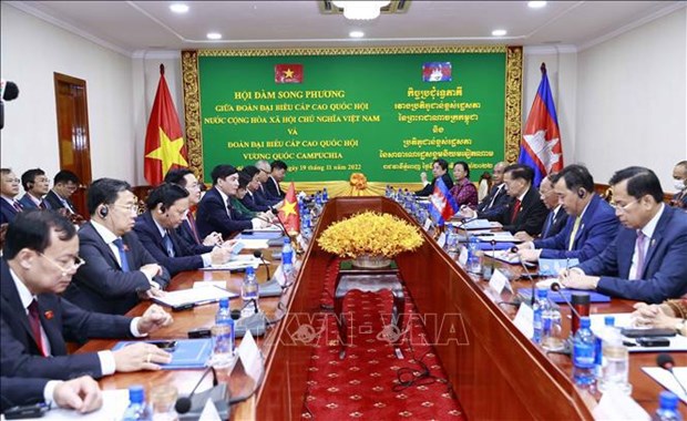 Titular del Parlamento vietnamita sostiene conversaciones con su homologo camboyano hinh anh 1