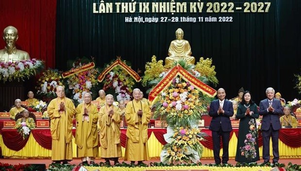 Presidente de Vietnam asiste a IX Congreso Nacional de Budismo hinh anh 1