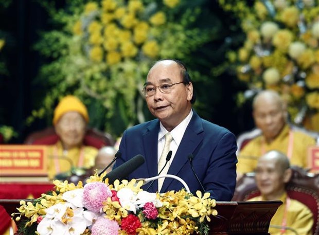 Presidente de Vietnam asiste a IX Congreso Nacional de Budismo hinh anh 2