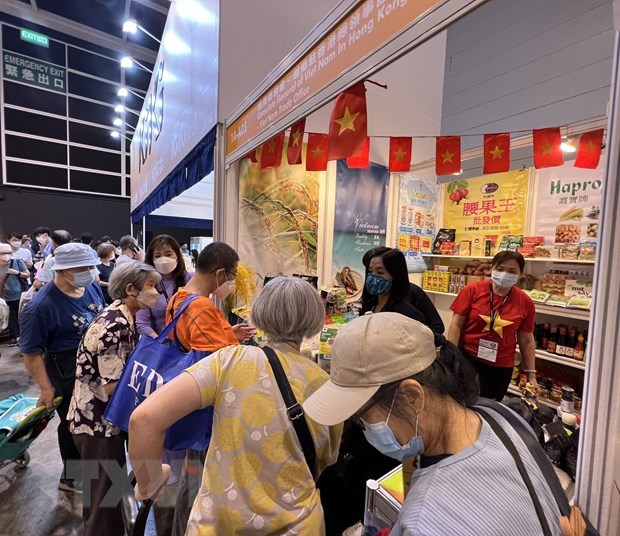 Productos vietnamitas preferidos por consumidores en feria en Hong Kong hinh anh 1