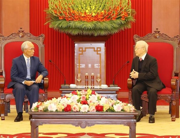 Maximo dirigente vietnamita reafirma relaciones especiales de su pais con Laos hinh anh 1