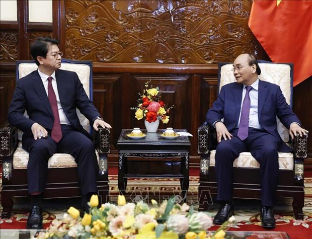 Presidente elogia cooperacion entre Agencia Vietnamita de Noticias y Yonhap hinh anh 1