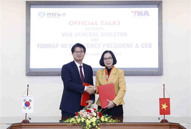 VNA y Yonhap renuevan acuerdo de cooperacion hinh anh 1