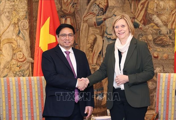 Primer ministro de Vietnam se reune con presidenta de Camara de Representantes de Belgica hinh anh 1