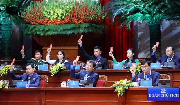 Eligen a nuevo Comite Central de la Union de Jovenes Comunistas Ho Chi Minh hinh anh 1