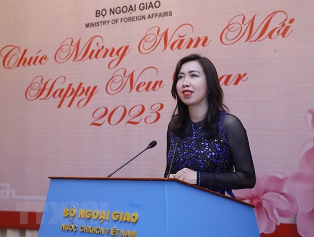 Cancilleria vietnamita se reune con reporteros foraneos en ocasion del Ano Nuevo hinh anh 3
