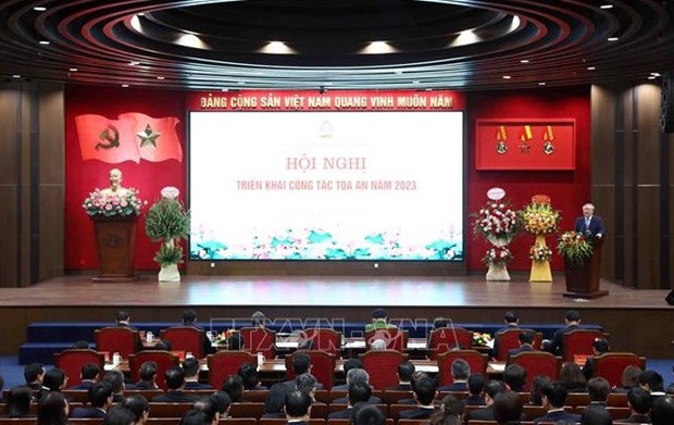 Efectuan en Hanoi Conferencia Nacional sobre trabajo judicial hinh anh 1