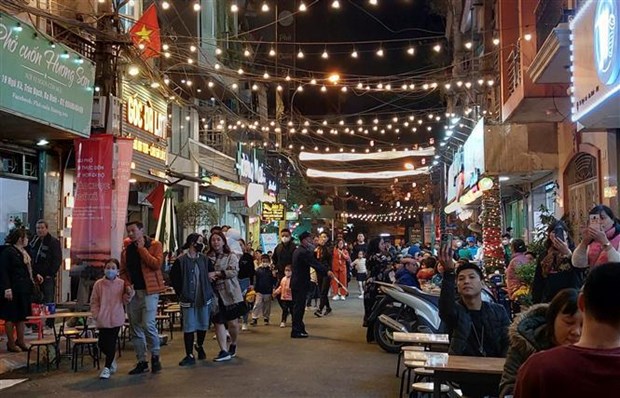 Hanoi inaugura calle peatonal de comida nocturna Dao Ngoc Ngu Xa hinh anh 1