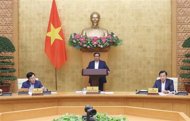 Primer ministro de Vietnam preside reunion de gobierno sobre elaboracion de leyes hinh anh 1