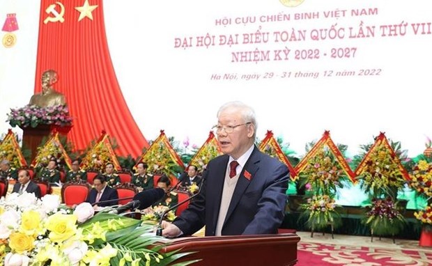 Maximo dirigente vietnamita enaltece aportes de veteranos a construccion y defensa nacional hinh anh 1