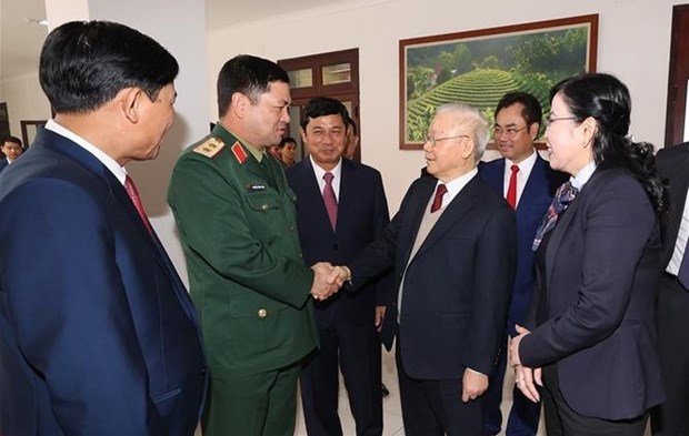 Secretario general del PCV visita provincia de Thai Nguyen hinh anh 1