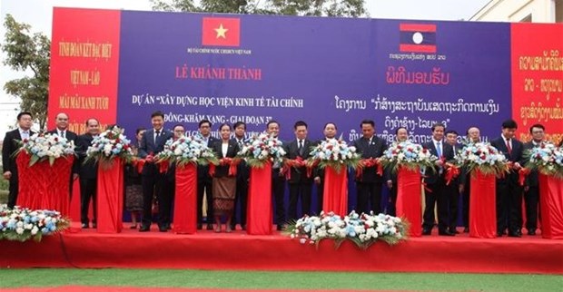 Laos inaugura academia de economia-finanzas Dongkhamxang hinh anh 1