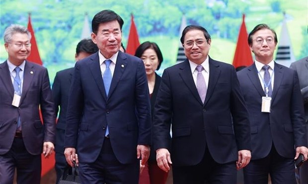 Presidente de Asamblea Nacional de Corea del Sur concluye visita oficial a Vietnam hinh anh 2