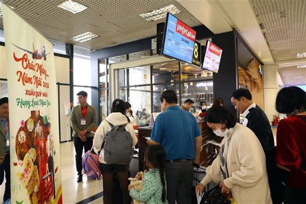 Aeropuertos vietnamitas reciben gran numero de pasajeros en ocasion del Tet hinh anh 2