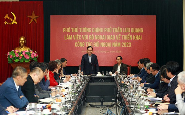 Exhortan a Cancilleria vietnamita a impulsar su rol pionero en asuntos exteriores hinh anh 1