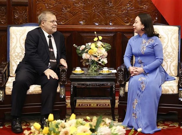 Presidenta interina de Vietnam recibe al embajador brasileno hinh anh 1