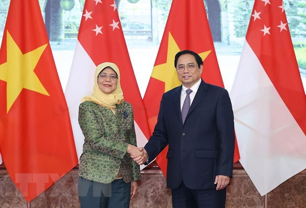 Elevan nivel cooperativo de Vietnam con Singapur y Brunei hinh anh 1
