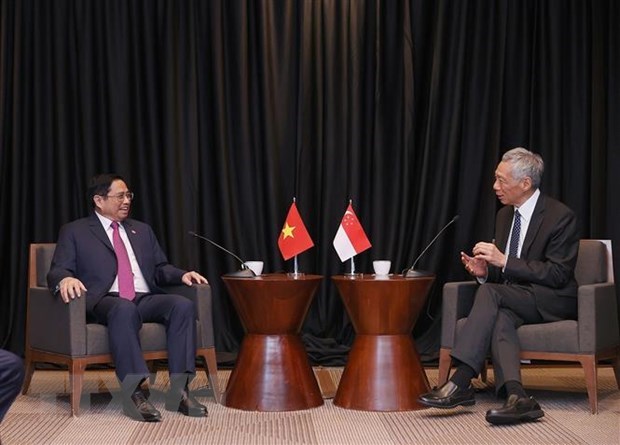Visita de premier vietnamita a Singapur promueve relaciones bilaterales hinh anh 1