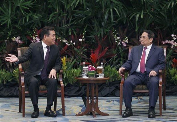 Premier de Vietnam recibe a empresas lideres de Singapur hinh anh 2