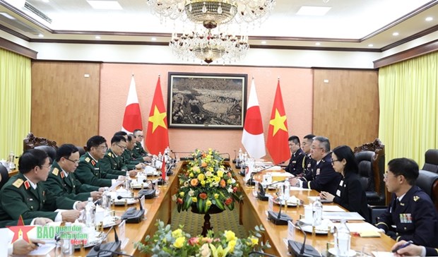 Promueven cooperacion entre fuerzas terrestres de Vietnam y Japon hinh anh 1
