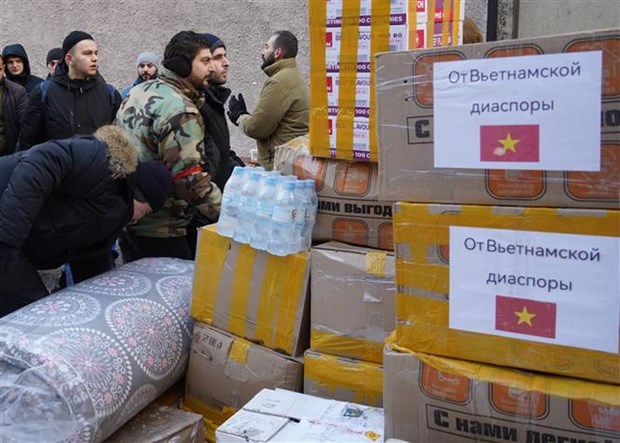 Comunidad vietnamita en Rusia ayuda a victimas de terremoto en Siria hinh anh 1