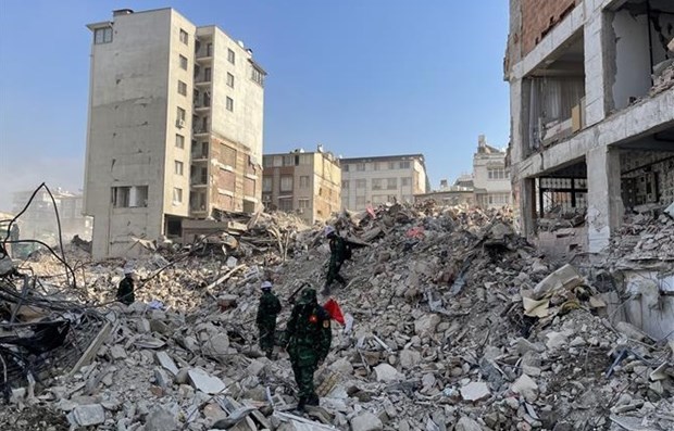 Socorristas vietnamitas siguen localizando otras victimas de terremoto en Turquia hinh anh 1