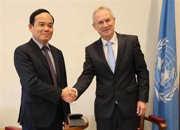 Vicepremier vietnamita se reune con dirigentes de paises y organizaciones internacionales hinh anh 1
