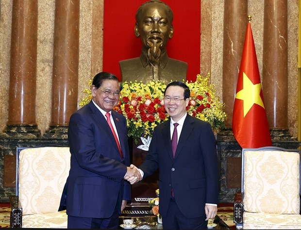 Presidente vietnamita recibe a viceprimer ministro de Camboya hinh anh 1