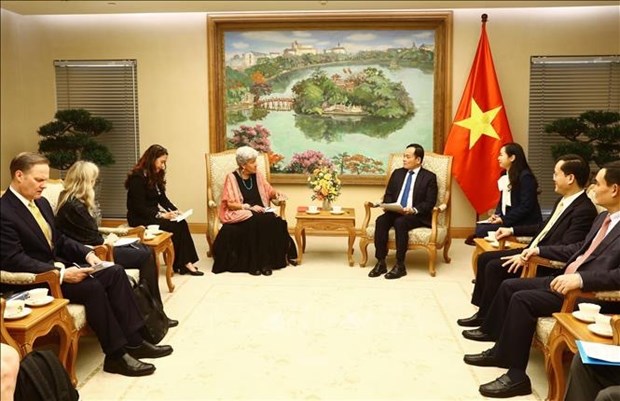 Viceprimer ministro de Vietnam recibe a subsecretaria de Comercio de Estados Unidos hinh anh 1