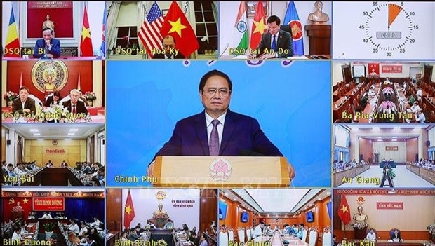 Primer ministro pide elevar la eficiencia de coordinacion en diplomacia economica hinh anh 1