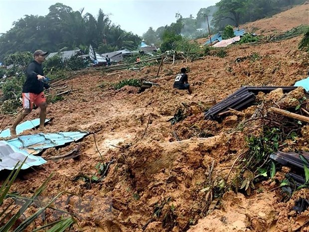 Aumenta numero de muertos por deslizamientos de tierra en Indonesia hinh anh 1