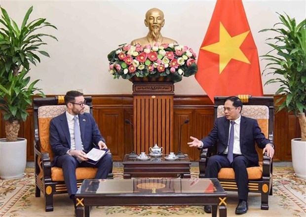 Canciller vietnamita sugiere expandir cooperacion en areas de fortaleza del Reino Unido hinh anh 1