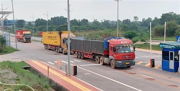 Puerta fronteriza de Vietnam facilita despacho de productos nacionales hinh anh 1