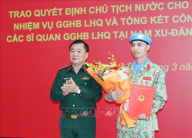 Destacan aportes de oficiales vietnamitas en misiones de paz de ONU hinh anh 1