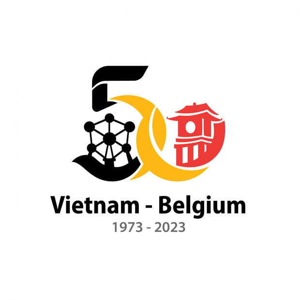 Anuncian logotipo conmemorativo a aniversario de relaciones diplomaticas Vietnam - Belgica hinh anh 1