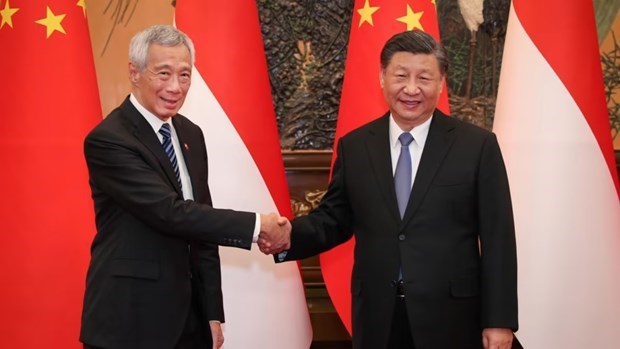 China y Singapur acuerdan elevar sus lazos al nivel superior hinh anh 1
