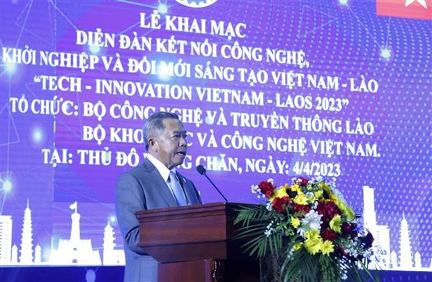 En Vientiane Foro de Conexion de Tecnologia Vietnam- Laos hinh anh 3