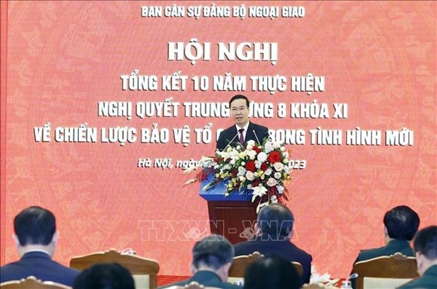 Presidente vietnamita destaca aportes de las relaciones exteriores a defensa nacional hinh anh 1