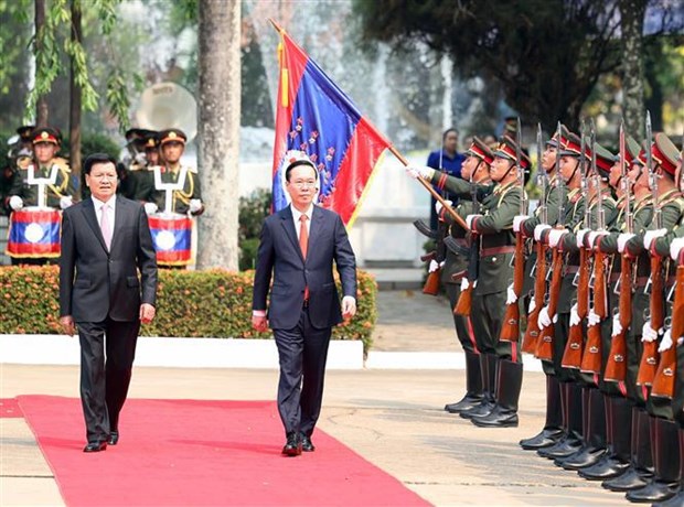 Medios laosianos resaltan resultados de visita del presidente vietnamita hinh anh 1