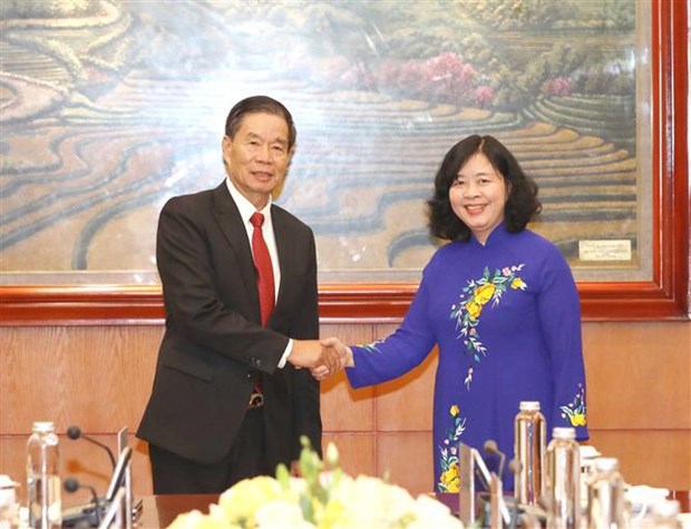Vietnam y Laos intensifican intercambio de experiencias sobre movilizacion masiva hinh anh 1